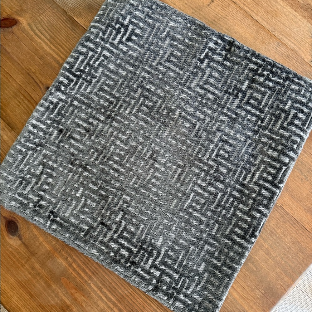 2 West Elm Charcoal and Gray Textured Pillow Covers